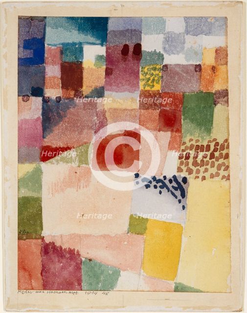 Motif from Hamammet, 1914. Creator: Paul Klee.