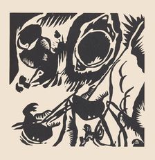 Motif from Improvisation 25 (Motiv aus Improvisation 25). From Klänge (Sounds) , 1913. Creator: Kandinsky, Wassily Vasilyevich (1866-1944)