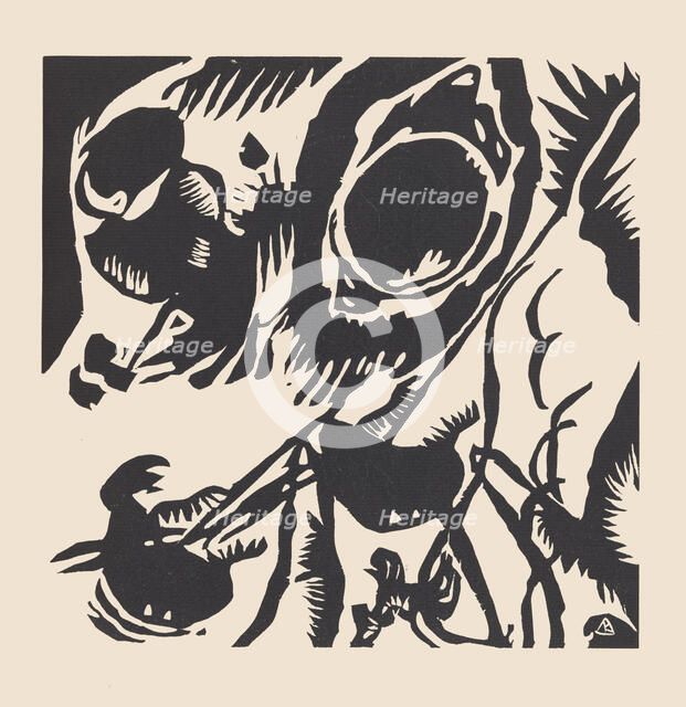 Motif from Improvisation 25 (Motiv aus Improvisation 25). From Klänge (Sounds) , 1913. Creator: Kandinsky, Wassily Vasilyevich (1866-1944).