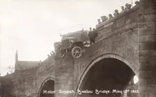 Motor accident, Baslow Bridge, Derbyshire, 1915. Creator: Unknown