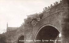 Motor accident, Baslow Bridge, Derbyshire, 1915. Creator: Unknown