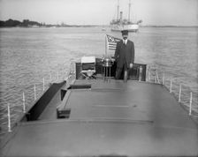 Motor boat Grayling, deck, between 1905 and 1915. Creator: Unknown