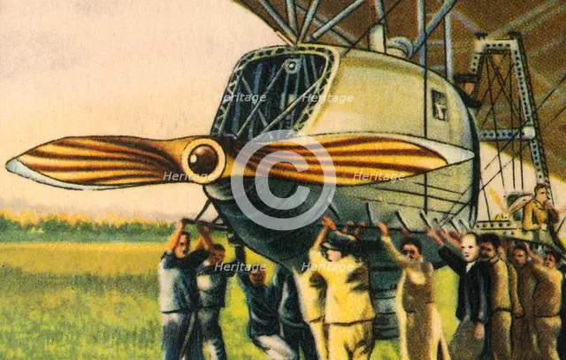 Motor gondola of a zeppelin, 1932.  Creator: Unknown.