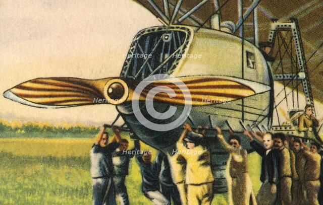 Motor gondola of a zeppelin, 1932.  Creator: Unknown.