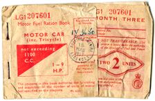 Motor fuel ration book, 1957