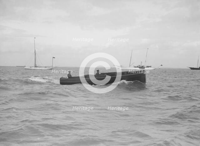 Motor launch 'Nitsu' under way, 1912. Creator: Kirk & Sons of Cowes.