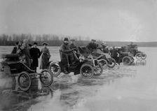 Motor race on ice - Sweden, between c1910 and c1915. Creator: Bain News Service