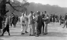 Motor racing meeting at Donington Park, Leicestershire, late 1930s. Artist: Bill Brunell