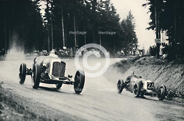 'Motor racing on the Nurburg Ring', 1937. Artist: Unknown.