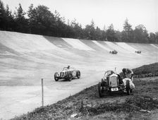 Motor racing action, Brooklands, Surrey, c1920-c1939