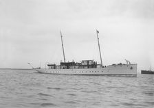 Motor yacht Pioneer under way, 1915. Creator: Kirk & Sons of Cowes