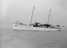Motor yacht Pioneer under way, 1915. Creator: Kirk & Sons of Cowes
