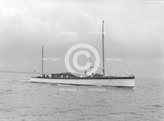 Motor yacht 'Ytene' under way, 1914. Creator: Kirk & Sons of Cowes.