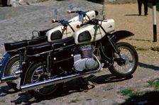 Motorcycles in Eger, Hungary