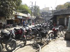 Motorcycles parked in street, Amritsar Punjab, India 2017. Creator: Unknown