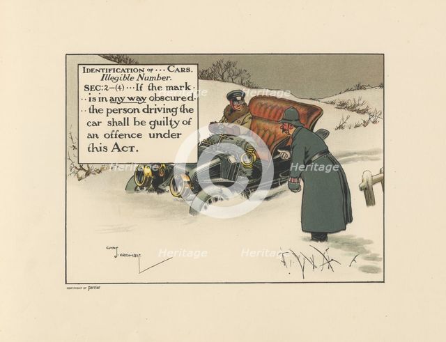 Motoritis, or other interpretations of the Motor Act. Identification of...cars. Illegible Number Sec Artist: Unknown
