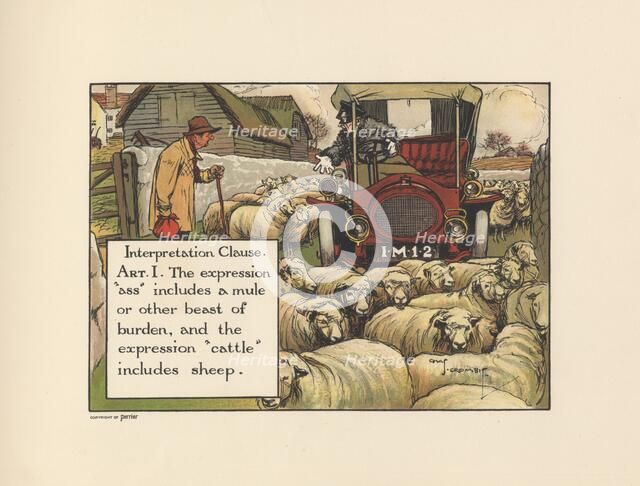 Motoritis, or other interpretations of the Motor Act. Interpretation Clause Article 1, 1906. Artist: Unknown