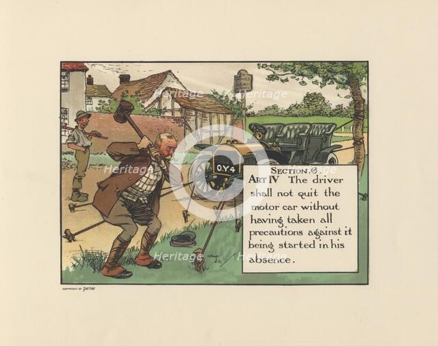 Motoritis, or other interpretations of the Motor Act. Section 6 Article IV, 1906. Artist: Unknown