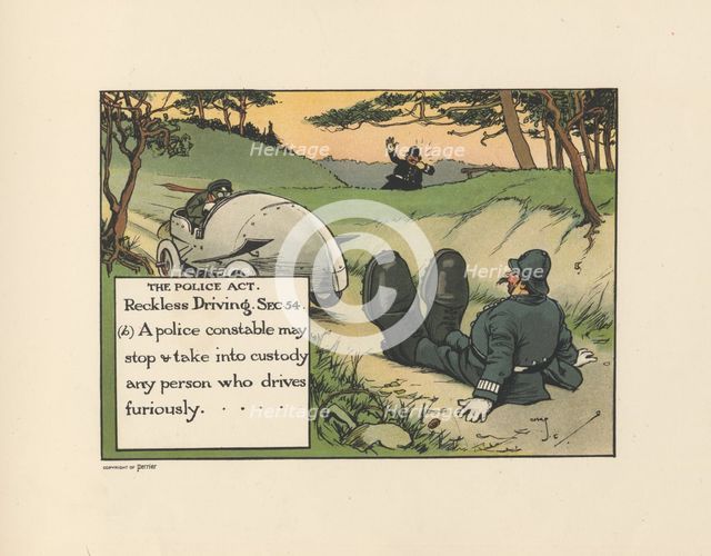 Motoritis, or other interpretations of the Motor Act. The Police Act. Reckless Driving sect. 54, 190 Artist: Unknown