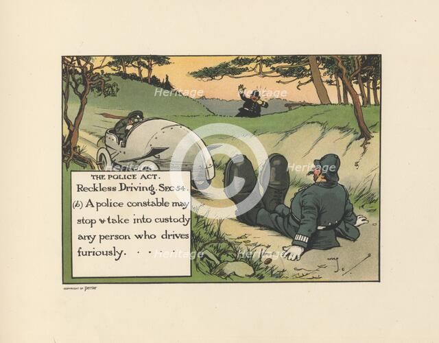 Motoritis, or other interpretations of the Motor Act. The Police Act. Reckless Driving sect. 54, 190 Artist: Unknown