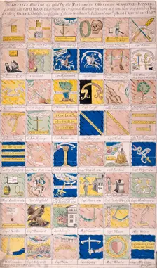 Mottoes used on banners in English Civil War. Artist: Anon