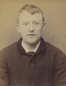 Moucheraud. Pierre, Yves. 27 ans, né à Paris IVe. Imprimeur. Anarchiste. 4/3/94., 1894. Creator: Alphonse Bertillon