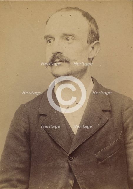 Mouette. Charles. 32 ans, né à Paris Ile. Peintre en bâtiment. Association de malfaiteurs...., 1894. Creator: Alphonse Bertillon.