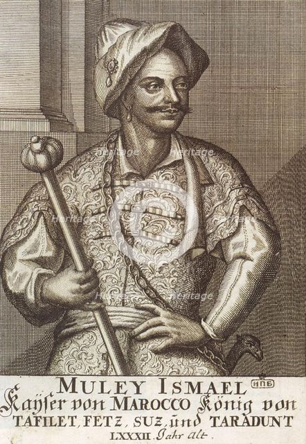 Moulay Ismaïl Ibn Sharif, King of Morocco, 1726. Artist: Anonymous  