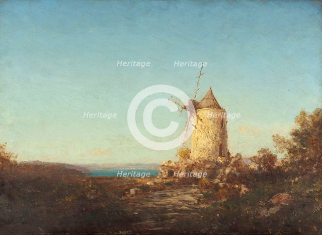 Moulin de Saint-Mitre, près de Martigues, between 1890 and 1895. Creator: Felix Francois Georges Philibert Ziem.