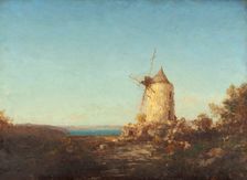 Moulin de Saint-Mitre, près de Martigues, between 1890 and 1895. Creator: Felix Francois Georges Philibert Ziem