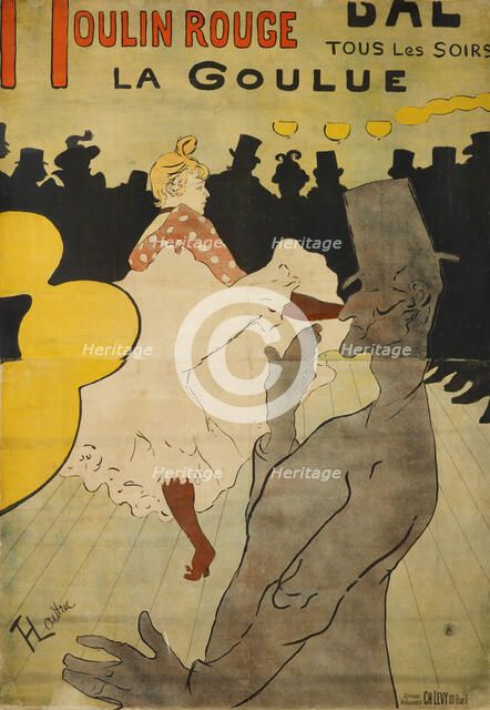 Moulin Rouge-La Goulue, 1891. Creator: Henri de Toulouse-Lautrec.