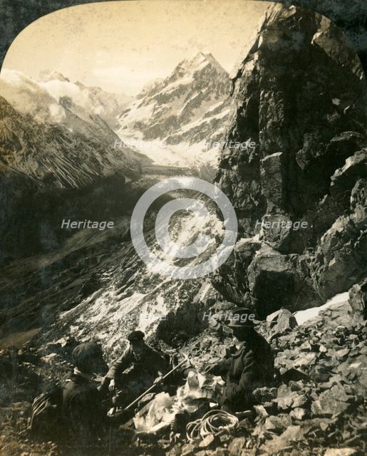'Mount Cook, and the Hooker Glacier and Valley, New Zealand', c1909. Creator: George Rose.