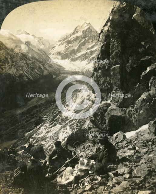 'Mount Cook, and the Hooker Glacier and Valley, New Zealand', c1909. Creator: George Rose.