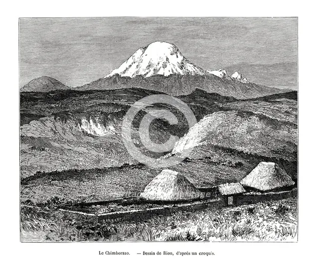 Mount Chimborazo, Ecuador, 19th century. Artist: Edouard Riou