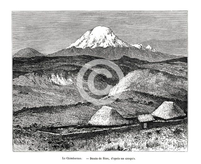 Mount Chimborazo, Ecuador, 19th century. Artist: Edouard Riou