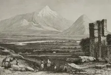 Mount Ararat with its perpetual snow, Armenia, 1838. Creator: Augustin François Lemaitre