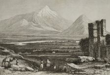 Mount Ararat with its perpetual snow, Armenia, 1838. Creator: Augustin François Lemaitre