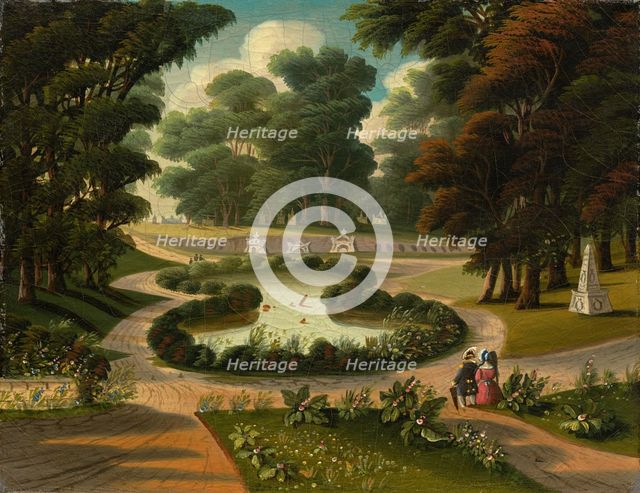Mount Auburn Cemetery, mid 19th century. Creator: Thomas Chambers.
