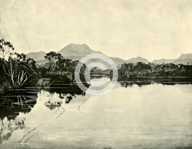 'Mount Gould, Du Cane Range, Narcissus River, Lake St. Clair', 1901. Creator: Unknown.