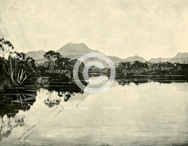 'Mount Gould, Du Cane Range, Narcissus River, Lake St. Clair', 1901. Creator: Unknown.