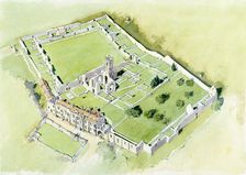 Mount Grace Priory, c15th century, (c1990-2010) Artist: Terry Ball