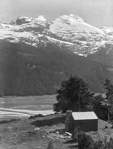 Mount Earnslaw from 25 Mile Hut, 1900. Creator: Muir & Moodie