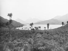 Mount Earnslaw, from Pigeon Island, Lake Wakatipu, 1886. Creator: Burton Brothers