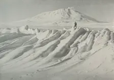 Mount Erebus Over a Water-Worn Iceberg October 1911, (1913). Artist: Herbert Ponting
