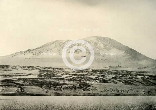 'Mount Erebus...The Old Crater on the Left', c1908, (1909).  Artist: Unknown.