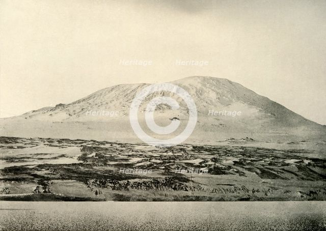 'Mount Erebus...The Old Crater on the Left', c1908, (1909).  Artist: Unknown.