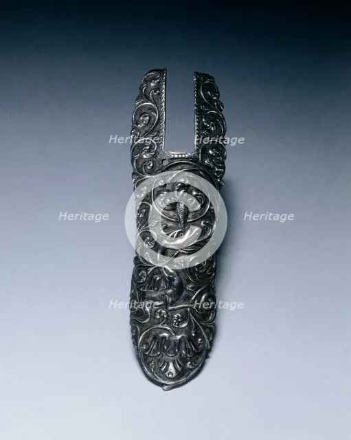 Mount for the Upper Stock of a Flintlock Pistol, c. 1680-1700. Creator: Unknown.