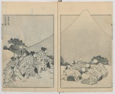 Mount Fuji of the Mists (Vol. 1); Mount Fuji of the Ascending Dragon (Vol. 2), 1834-35. Creator: Hokusai