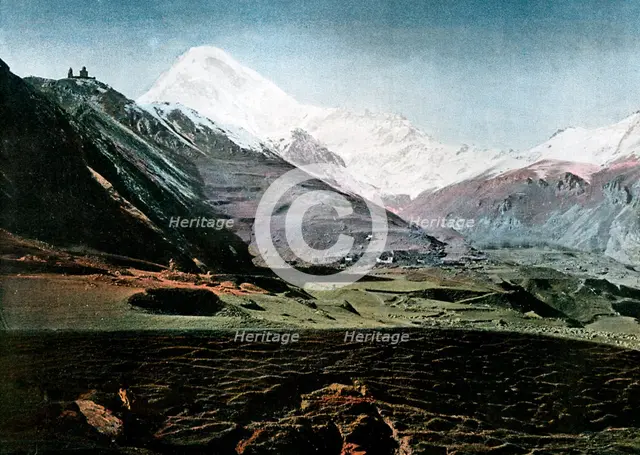 Mount Kazbek, Caucasus, c1890. Artist: Gillot