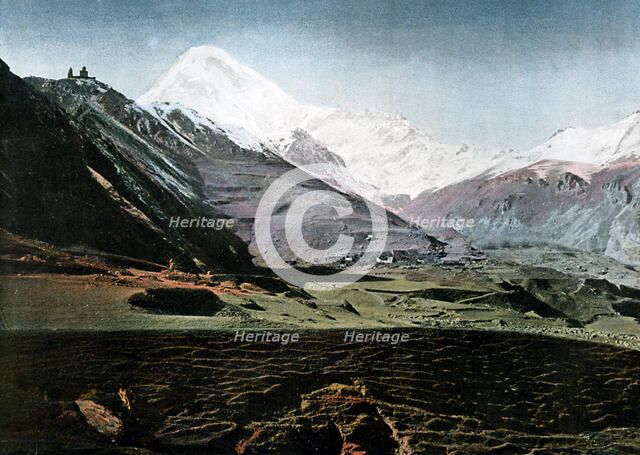 Mount Kazbek, Caucasus, c1890. Artist: Gillot
